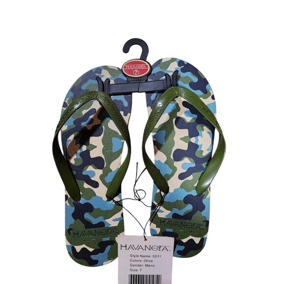 Havanera Men's Camo Flip Flops Size 7 - Picture 2 of 4